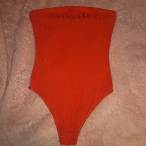 Neon Orange Bodysuit Size Small